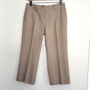 Ann Taylor Crop Dress Pant Taupe Pockets size 4P